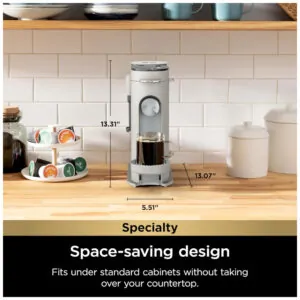 Cafeteira Ninja PB051ST 2 em 1 Cápsulas e Pó Espumador Pedra 1,65L 120V