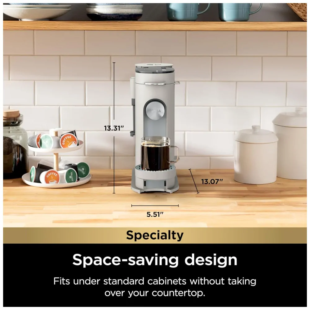 Cafeteira Ninja PB051ST 2 em 1 Cápsulas e Pó Espumador Pedra 1,65L 120V