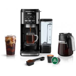Máquina de Café e Gelado Quente DualBrew de 12 xícaras, 110V 1550W, Ninja CFP101, Preta
