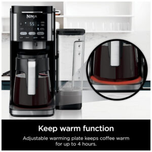 Máquina de Café e Gelado Quente DualBrew de 12 xícaras, 110V 1550W, Ninja CFP101, Preta