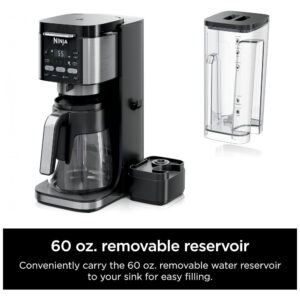 Máquina de Café e Gelado Quente DualBrew de 12 xícaras, 110V 1550W, Ninja CFP101, Preta