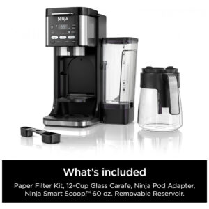 Máquina de Café e Gelado Quente DualBrew de 12 xícaras, 110V 1550W, Ninja CFP101, Preta