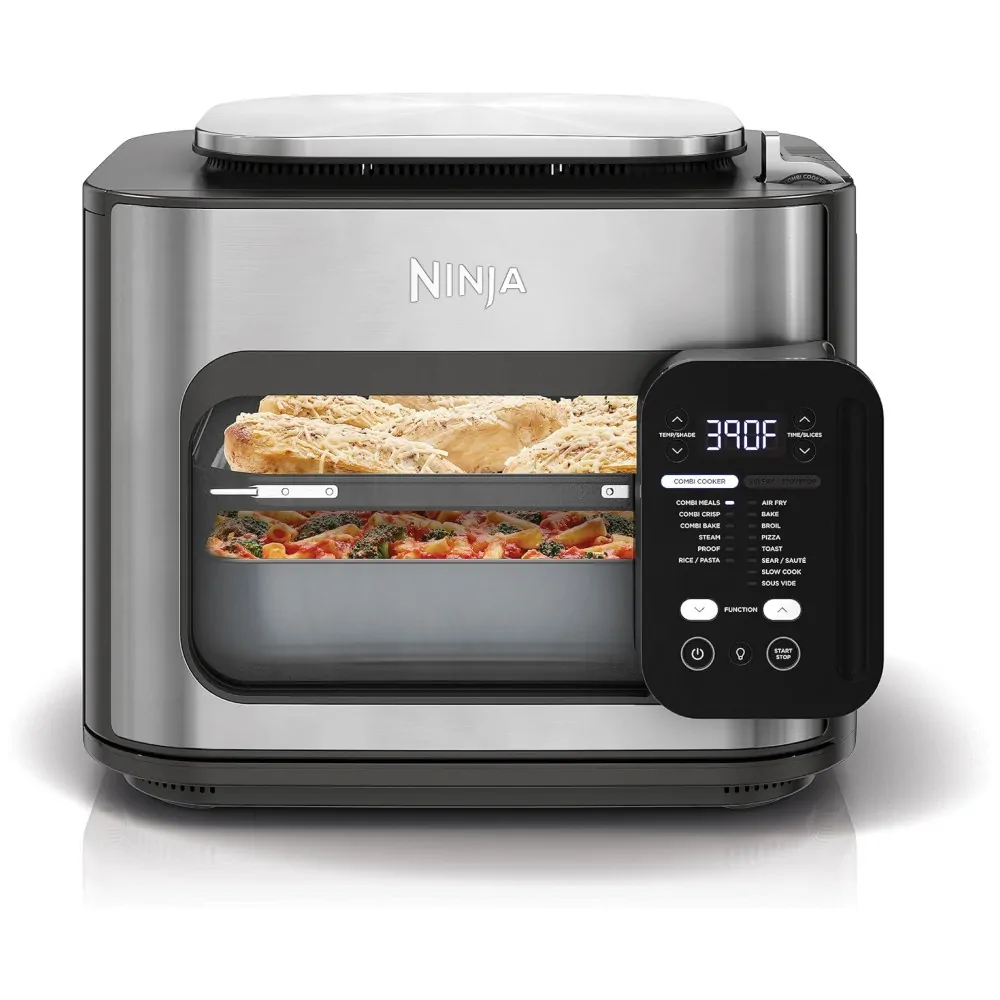 Air Fryer e Forno 14 em 1 Inclui 3 Acessórios com Controle Digital, 110V, Ninja SFP701, Cinza