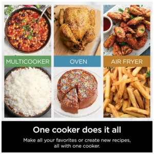 Air Fryer e Forno 14 em 1 Inclui 3 Acessórios com Controle Digital, 110V, Ninja SFP701, Cinza