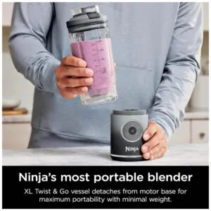 ectqqs9wk6bd0b_2.jpg - Liquidificador Portátil sem Fio 500mL com 3 Programas, À prova de Vazamento, 11V, Ninja Blast Max, BC251GY, Cinza.