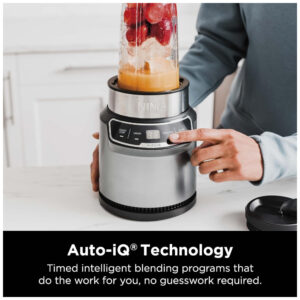 Liquidificador de Bancada para Vitaminas, Capacidade 700 mL, 1100W, 110v, NINJA BN401, Prateado