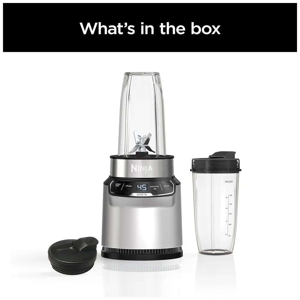 Liquidificador de Bancada para Vitaminas, Capacidade 700 mL, 1100W, 110v, NINJA BN401, Prateado
