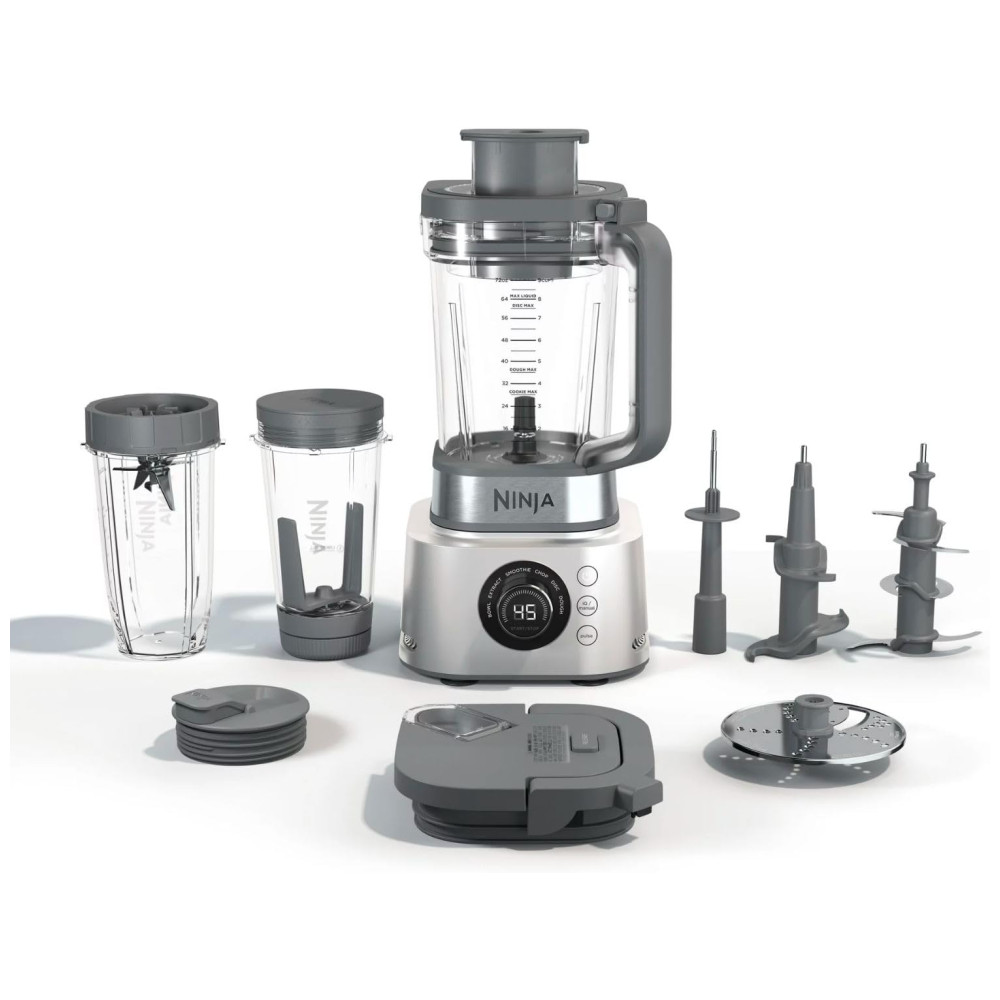 ectqvggj74kc0b_0-1.jpg - Liquidificador 6 em 1, 2,1L com Acessórios e Mostrador Digital, 1200W, Ninja SS400, Prata