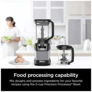 Liquidificador de Bancada Profissional 1.2L 3 Velocidades, 1200W, 493BRN, 110v, NINJA 493BRN, Cinza