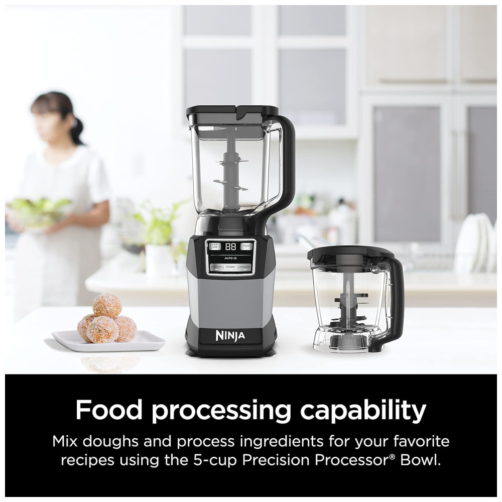 Liquidificador de Bancada Profissional 1.2L 3 Velocidades, 1200W, 493BRN, 110v, NINJA 493BRN, Cinza