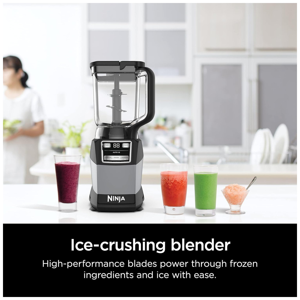 Liquidificador de Bancada Profissional 1.2L 3 Velocidades, 1200W, 493BRN, 110v, NINJA 493BRN, Cinza