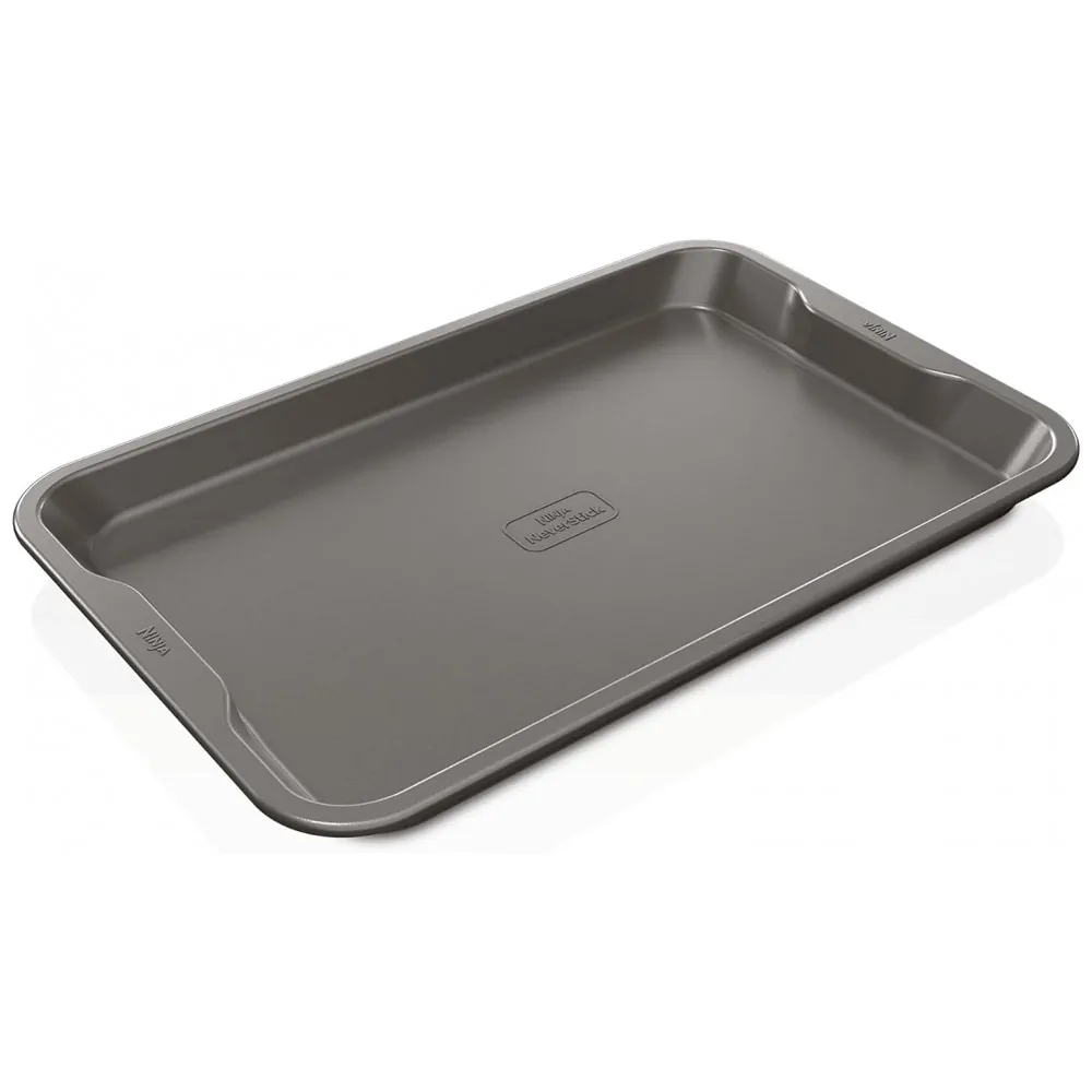 ectqsc8lzpz90b_0.jpg - Assadeira Antiaderente 25 x para até 260C no Forno, Ninja B30015, Cinza