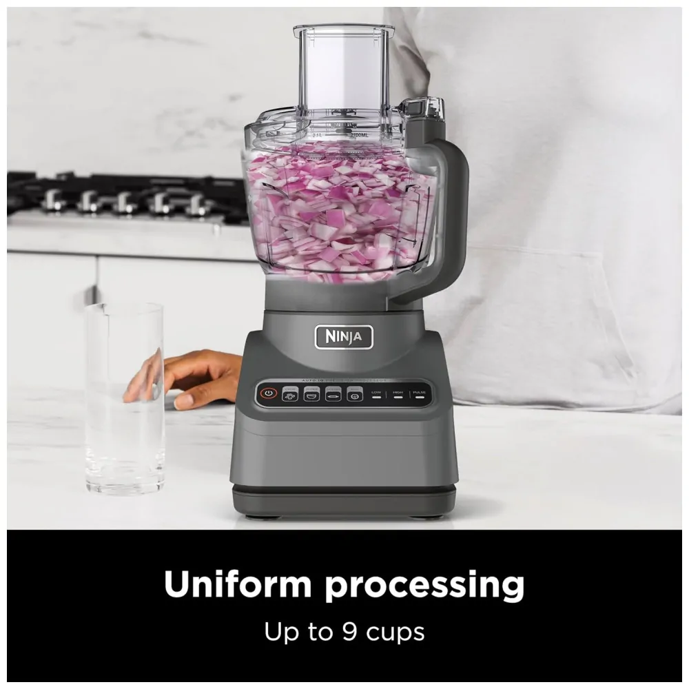 Processador de Alimentos de 2.1L, 1000W, 110v, NINJA BN601, Prateado