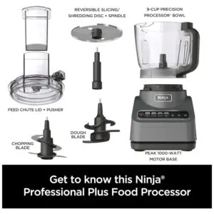 Processador de Alimentos de 2.1L, 1000W, 110v, NINJA BN601, Prateado