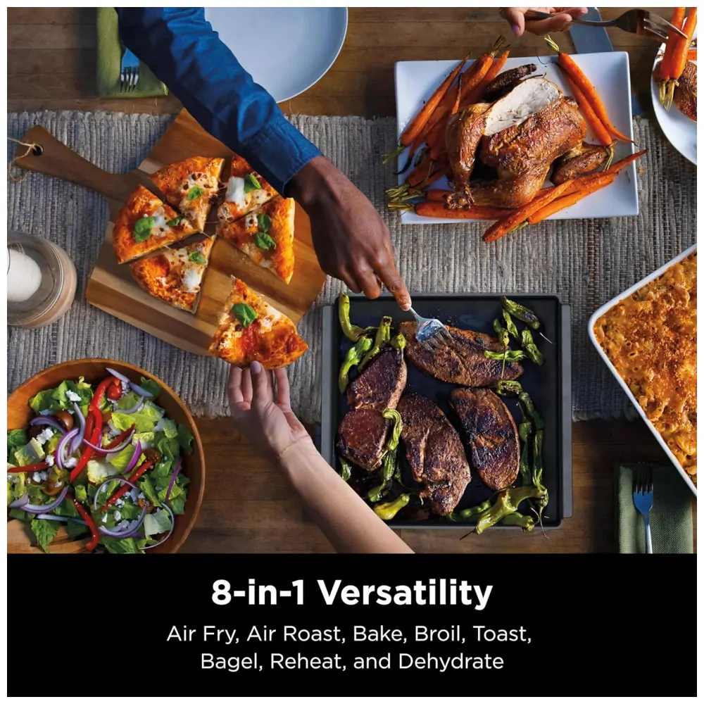Forno Elétrico 8 em 1 com Painel Digital 1800W, 110V, NINJA SP201, Cinza