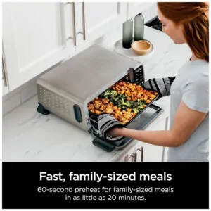 Forno Elétrico 8 em 1 com Painel Digital 1800W, 110V, NINJA SP201, Cinza