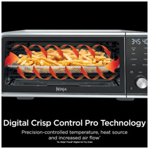 Forno de Bancada Ninja SP201 Air Fryer 8 em 1 Prata Compartimento XL 1800W 120V