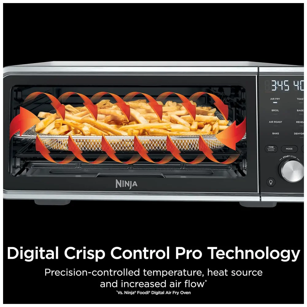 Forno Elétrico 8 em 1 com Painel Digital 1800W, 110V, NINJA SP201, Cinza