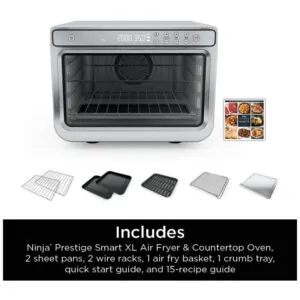 Forno Elétrico de Bancada de Convecção 10 em 1 com Função Air Fryer, Aço Inoxidável, 110V 1800W, Ninja Prestige Smart XL DT551