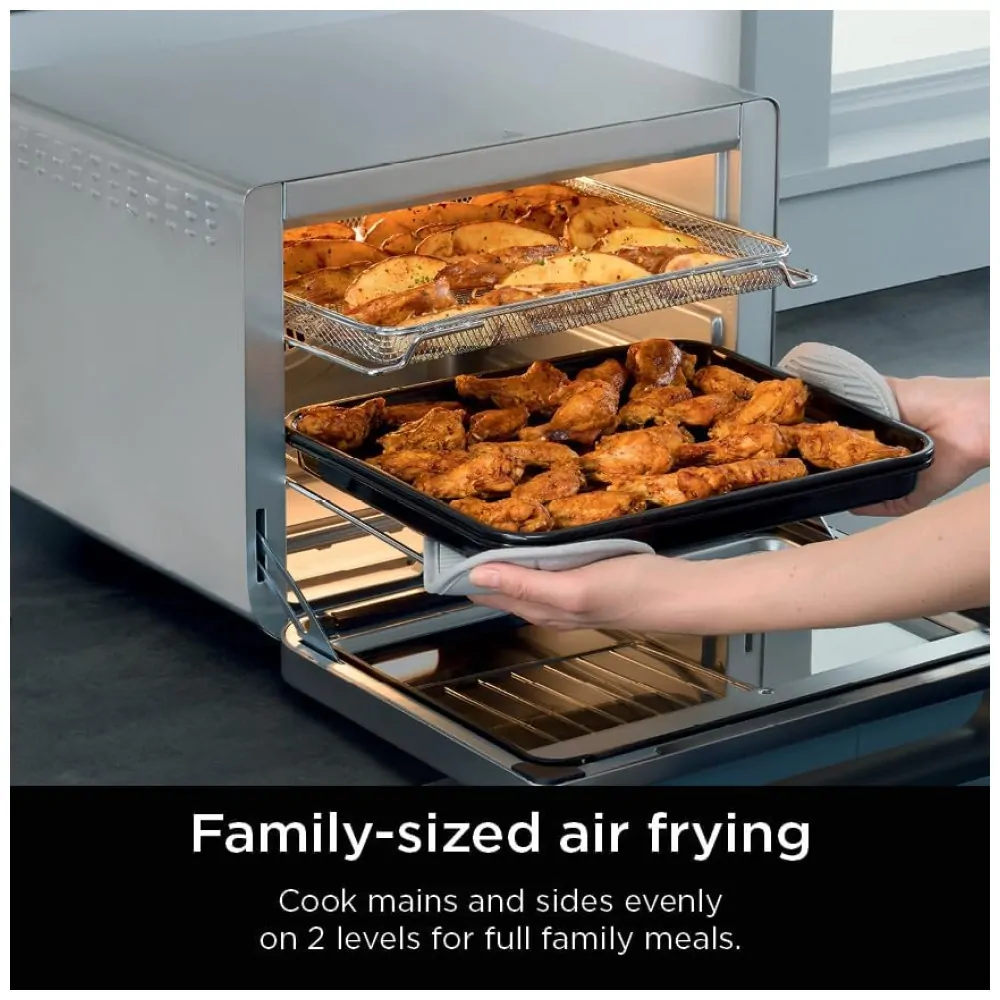 Forno Elétrico de Bancada de Convecção 10 em 1 com Função Air Fryer, Aço Inoxidável, 110V 1800W, Ninja Prestige Smart XL DT551
