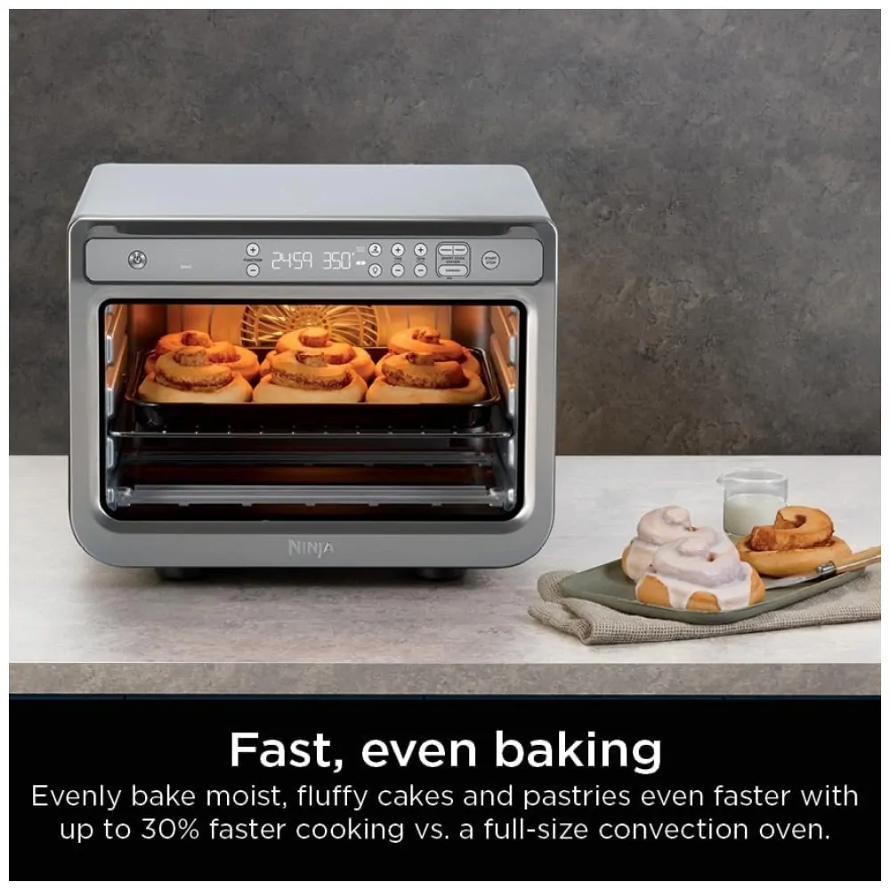 Forno Elétrico de Bancada de Convecção 10 em 1 com Função Air Fryer, Aço Inoxidável, 110V 1800W, Ninja Prestige Smart XL DT551