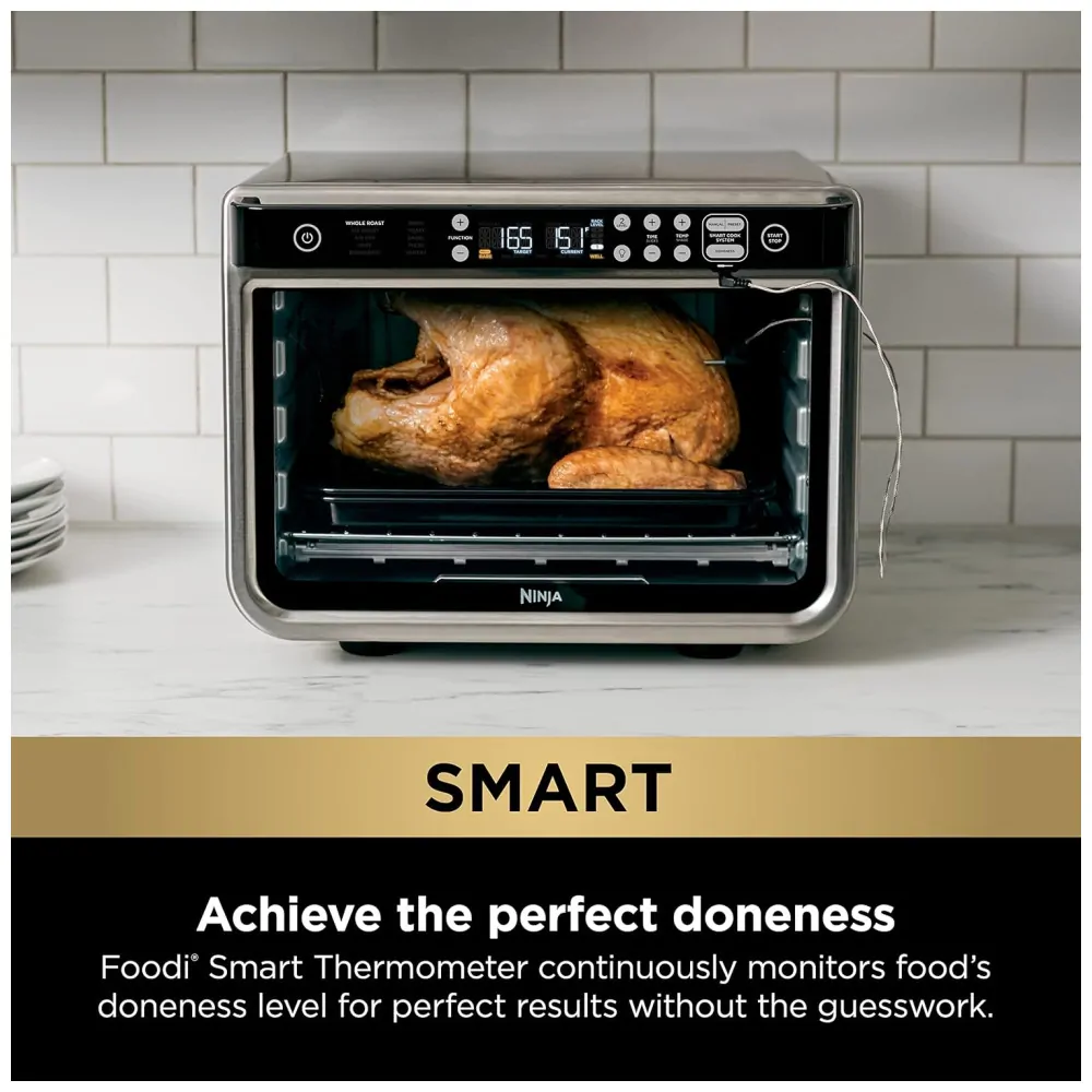 Forno Elétrico de Bancada 10 em 1 Multifuncional, 1800W, Aço Inoxidável, 110v, NINJA DT251, Cinza