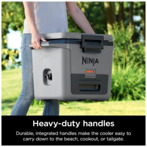 ectqyspln5vc0b_4.jpg - Cooler Térmico Portátil 28L com Gaveta em Zona Seca, Premium Mantém o Gelo por Dias, Ninja FrostVault FB131WH, Cinza Ardósia