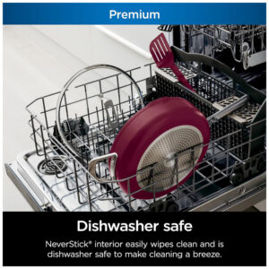 Frigideira Antiaderente 14 em 1 com Espátula e Tampa de Vidro, Ninja CW102RD, Vermelha