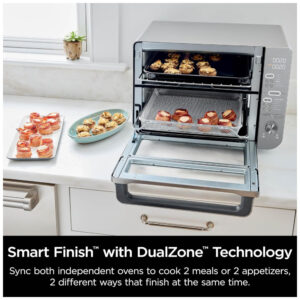 Fritadeira a Ar Ninja DCT651 Forno de Bancada Zona Dupla 12 em 1 Aço Inox 240V