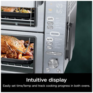 Fritadeira a Ar Ninja DCT651 Forno de Bancada Zona Dupla 12 em 1 Aço Inox 240V