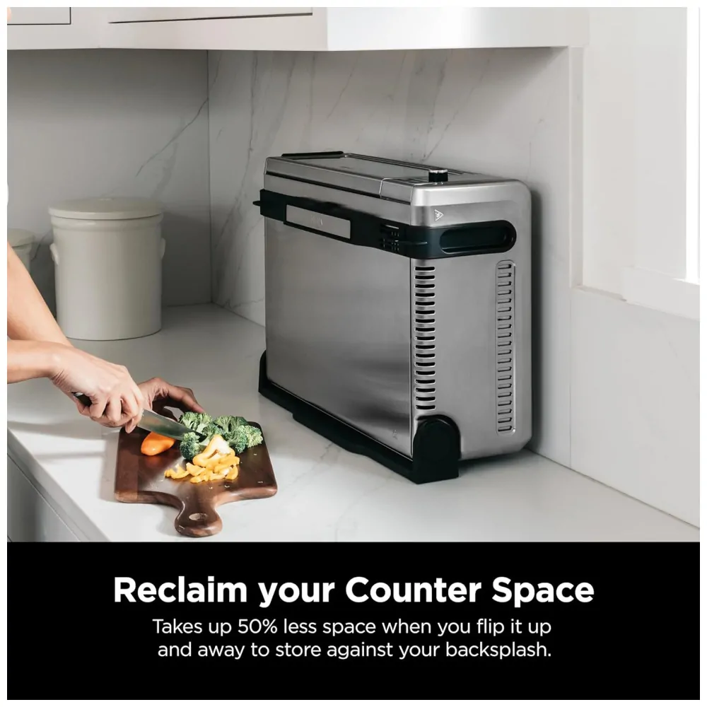 ectq6h2ygcs70b_7.jpg - Forno de Bancada Digital Air Fryer 8 em 1 com Cesta e Rack, 110V 1800W, NINJA SP101, Prateado