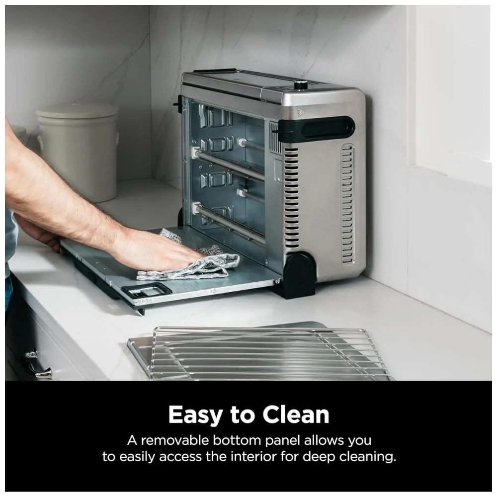 ectq6h2ygcs70b_8.jpg - Forno de Bancada Digital Air Fryer 8 em 1 com Cesta e Rack, 110V 1800W, NINJA SP101, Prateado