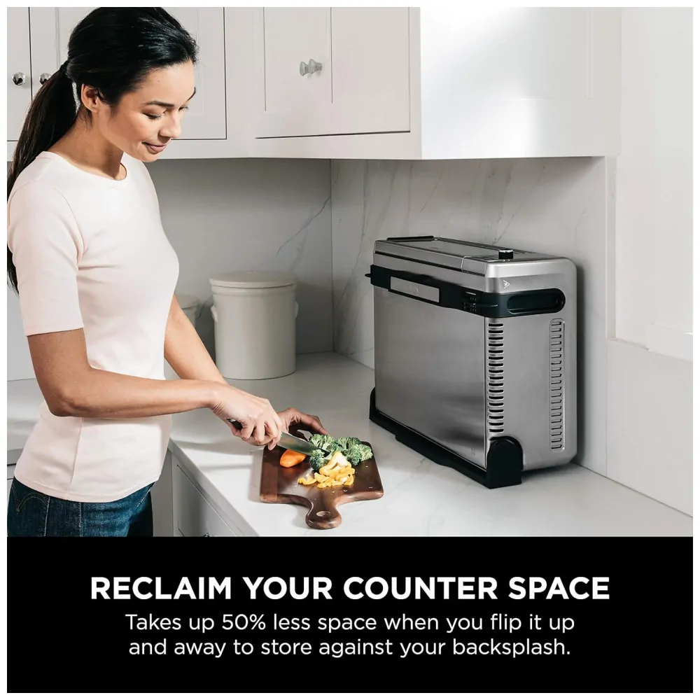 ectq6h2ygcs70b_9.jpg - Forno de Bancada Digital Air Fryer 8 em 1 com Cesta e Rack, 110V 1800W, NINJA SP101, Prateado