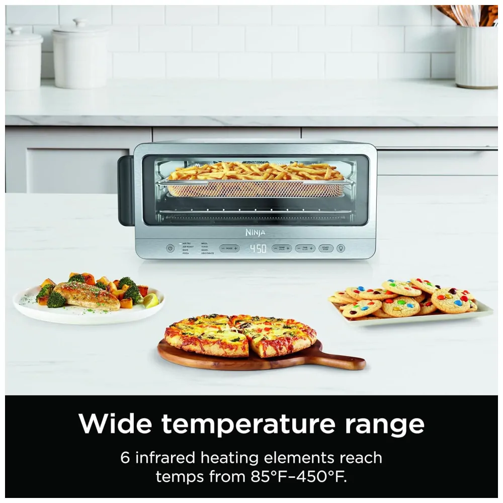 Forno de Bancada Ninja SP151 Flip 8 em 1 Fritadeira a Ar Aço Inox 1800W