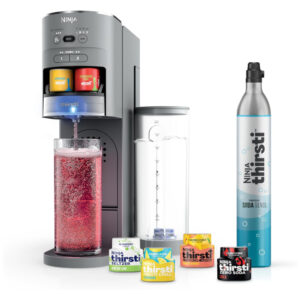 ectqn72g8zzc0b_0.jpg - Máquina Para Gaseificar Bebidas com Cilindro de C02 de 60 L, Crie Bebidas como Água com Gás e Refrigerantes, Ninja Thirsti WC999AMZ, Cinza