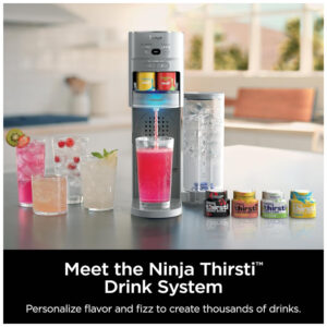 ectqn72g8zzc0b_1.jpg - Máquina Para Gaseificar Bebidas com Cilindro de C02 de 60 L, Crie Bebidas como Água com Gás e Refrigerantes, Ninja Thirsti WC999AMZ, Cinza