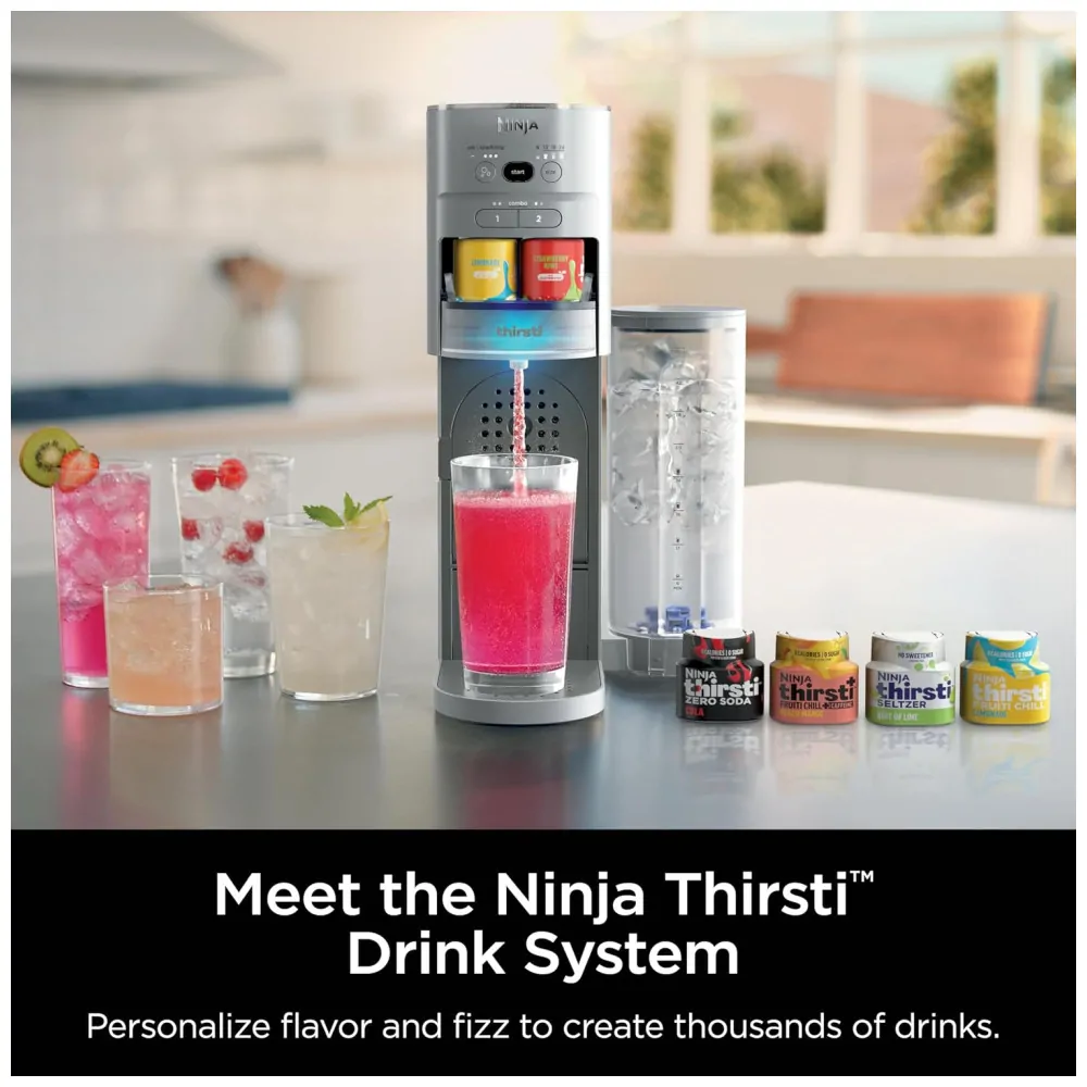 ectqn72g8zzc0b_1.jpg - Máquina Para Gaseificar Bebidas com Cilindro de C02 de 60 L, Crie Bebidas como Água com Gás e Refrigerantes, Ninja Thirsti WC999AMZ, Cinza