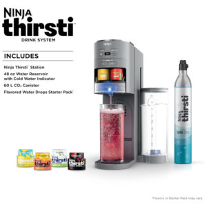 ectqn72g8zzc0b_7.jpg - Máquina Para Gaseificar Bebidas com Cilindro de C02 de 60 L, Crie Bebidas como Água com Gás e Refrigerantes, Ninja Thirsti WC999AMZ, Cinza