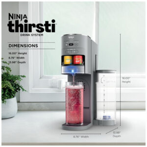 ectqn72g8zzc0b_8.jpg - Máquina Para Gaseificar Bebidas com Cilindro de C02 de 60 L, Crie Bebidas como Água com Gás e Refrigerantes, Ninja Thirsti WC999AMZ, Cinza