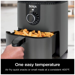 ectq78mqbc7b0b_3.jpg - Mini Air Fryer Fritadeira Elétrica 2L com Temporizador, 1000W, 110V, NINJA AF080, Cinza