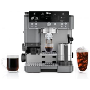 Máquina de Café Ninja Luxe Cafe Premier Series, Espresso, Gotejamento e Cold Brew Rápido, Moedor Integrado, Espumador HandsFree, com Knock Box, Filtro