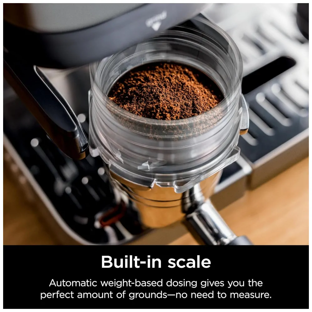 Máquina de Café Ninja Luxe Cafe Premier Series, Espresso, Gotejamento e Cold Brew Rápido, Moedor Integrado, Espumador HandsFree, com Knock Box, Filtro