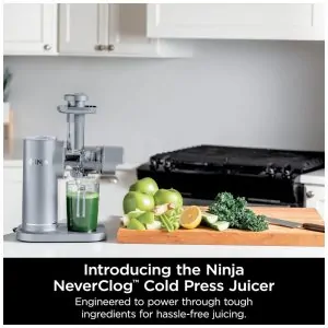 ectq61ztmxpd0b_1.jpg - Extrator de Suco Ninja NeverClog Cold Press, Potente Slow Juicer com Controle Total de Polpa, Bancada, Elétrico, 2 Funções de Polpa,