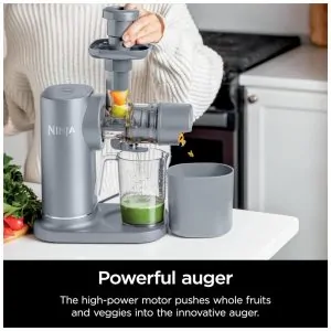 ectq61ztmxpd0b_2.jpg - Extrator de Suco Ninja NeverClog Cold Press, Potente Slow Juicer com Controle Total de Polpa, Bancada, Elétrico, 2 Funções de Polpa,