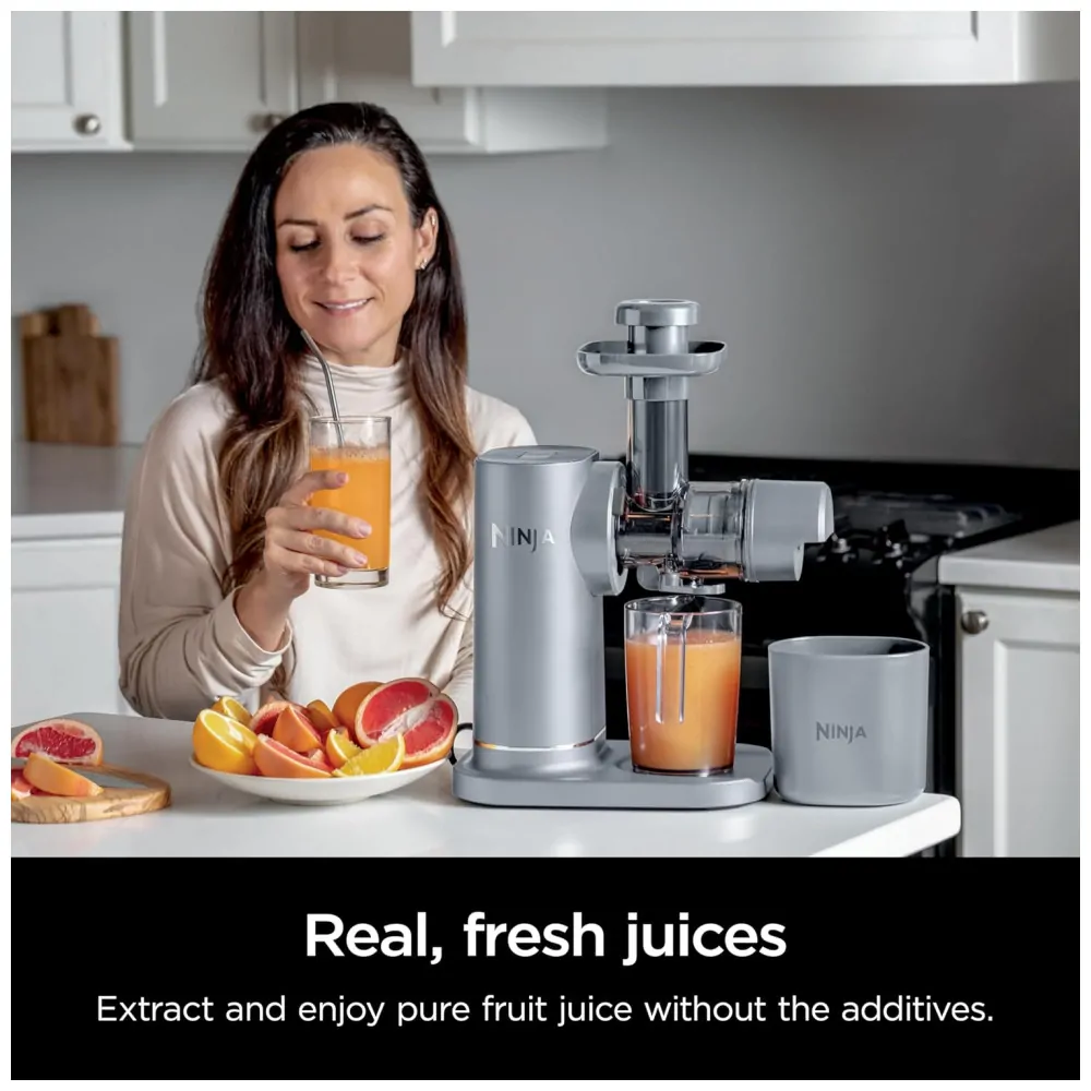 ectq61ztmxpd0b_3.jpg - Extrator de Suco Ninja NeverClog Cold Press, Potente Slow Juicer com Controle Total de Polpa, Bancada, Elétrico, 2 Funções de Polpa,