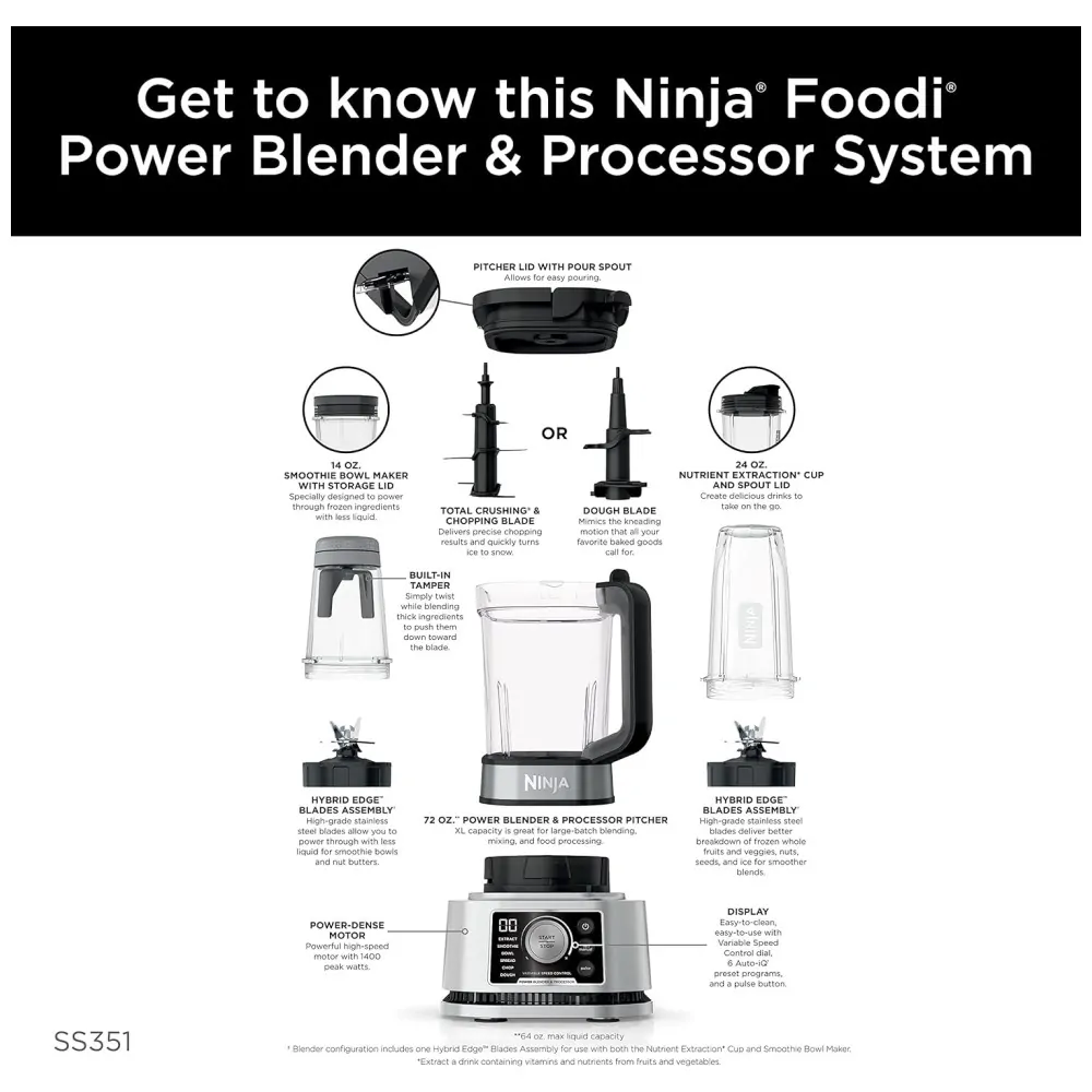 ectqf2zw2rl80b_5.jpg - Liquidificador Ninja Foodi Power Blender Processor System com Fabricante de Smoothie Bowls e Extrator de Nutrientes, Edição Canadense,