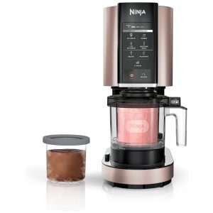 ectqg51qwsk90b_0.jpg - Ninja NC301 CREAMi Máquina de Sorvete Automática 473 mL de Capacidade com Painel de Controle e 7 Configurações, 110V, Rose Gold