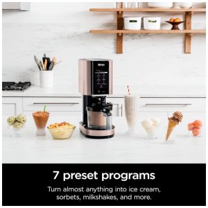 ectqg51qwsk90b_2.jpg - Ninja NC301 CREAMi Máquina de Sorvete Automática 473 mL de Capacidade com Painel de Controle e 7 Configurações, 110V, Rose Gold