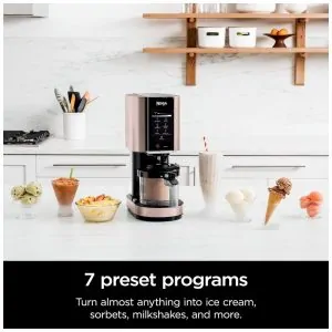 ectqg51qwsk90b_2.jpg - Ninja NC301 CREAMi Máquina de Sorvete Automática 473 mL de Capacidade com Painel de Controle e 7 Configurações, 110V, Rose Gold