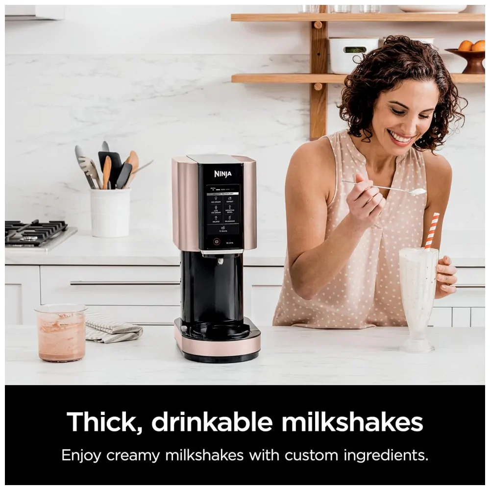 ectqg51qwsk90b_9.jpg - Ninja NC301 CREAMi Máquina de Sorvete Automática 473 mL de Capacidade com Painel de Controle e 7 Configurações, 110V, Rose Gold